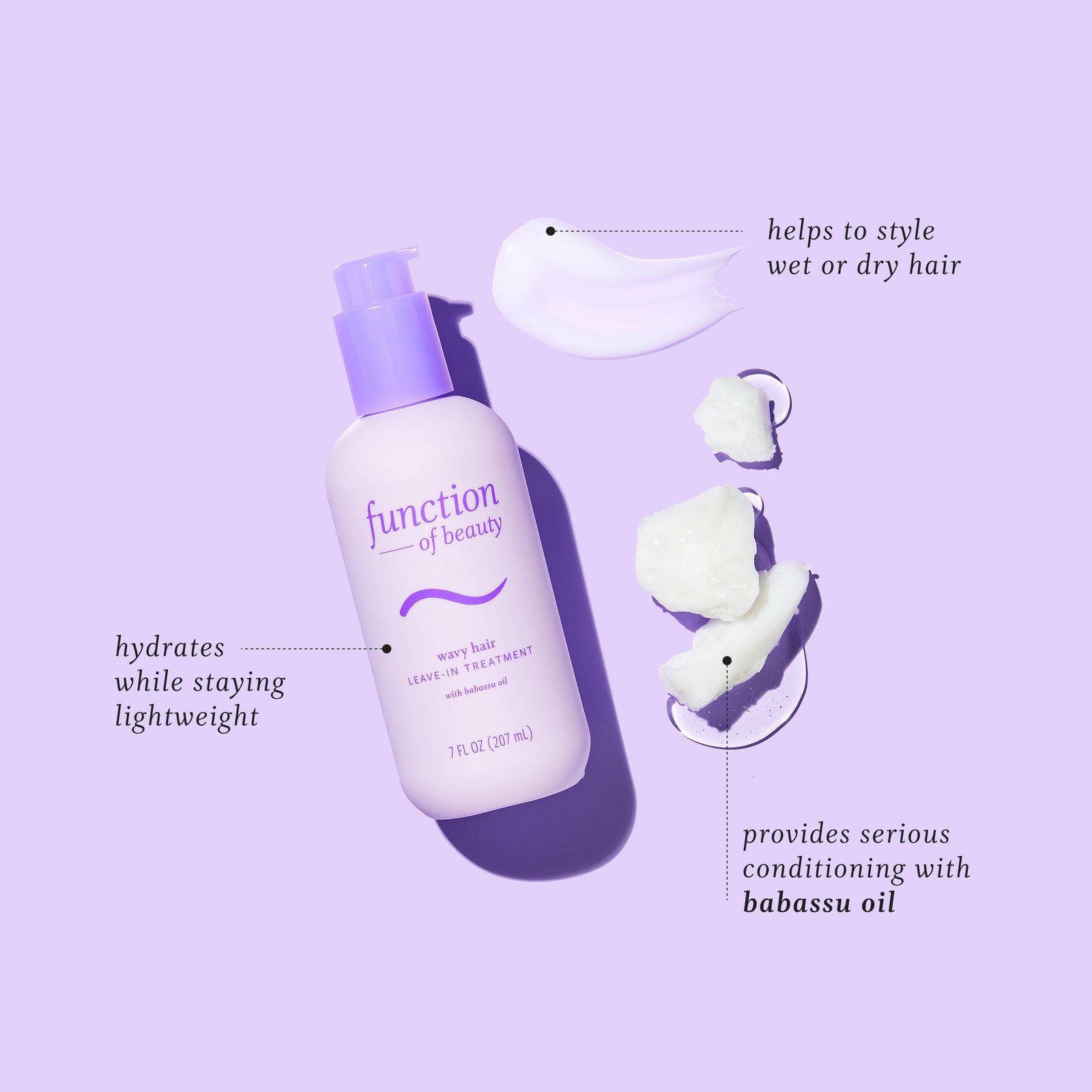 Wavy Hair Leave-In Treatment with Babassu Oil